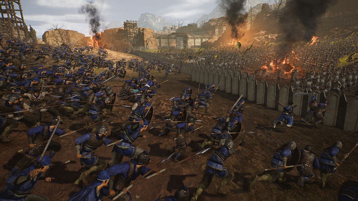 Dynasty Warriors Origins features huge armies spread out across vast battlefields