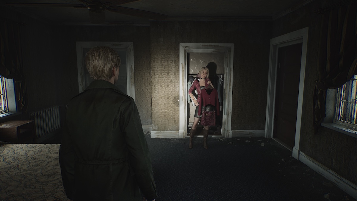 Silent Hill 2 remake Maria asks James if her outfit from the original game would suit her