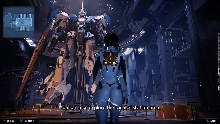 Mecha BREAK new features video exploring the hangar