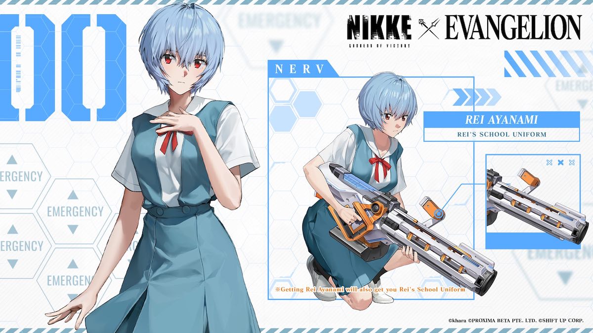 NIKKE x Evangelion Rei Ayanami design