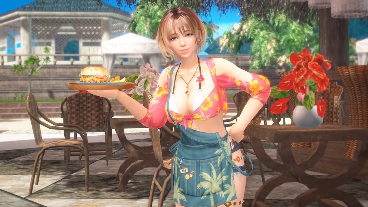 Dead or Alive Xtreme Venus Vacation Meg Venus Island cafe waitress