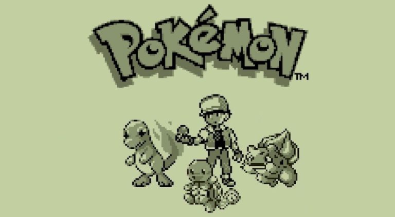 Top selling Pokemon Game Pokemon red and blue start screen