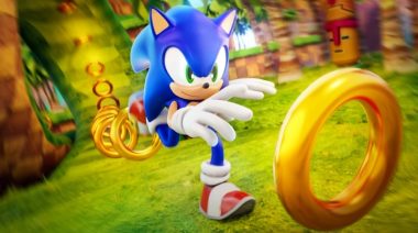 Sega Sonic the Hedgehog collecting rings in Sonic Superstars