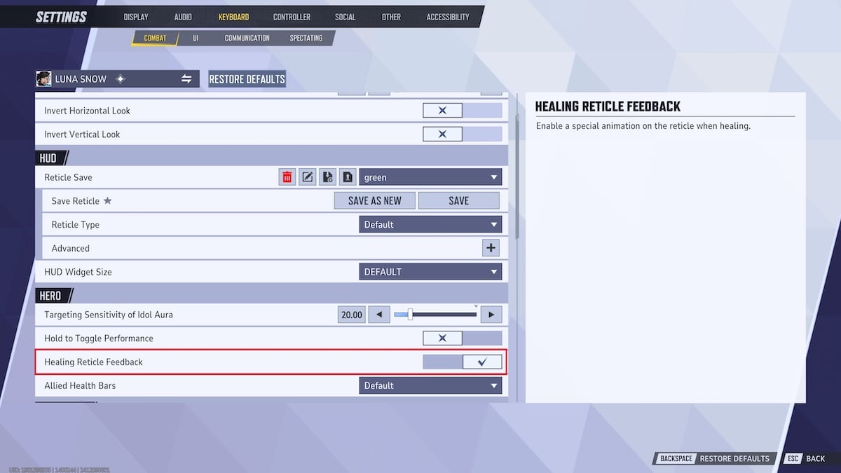 Marvel Rivals Strategist settings