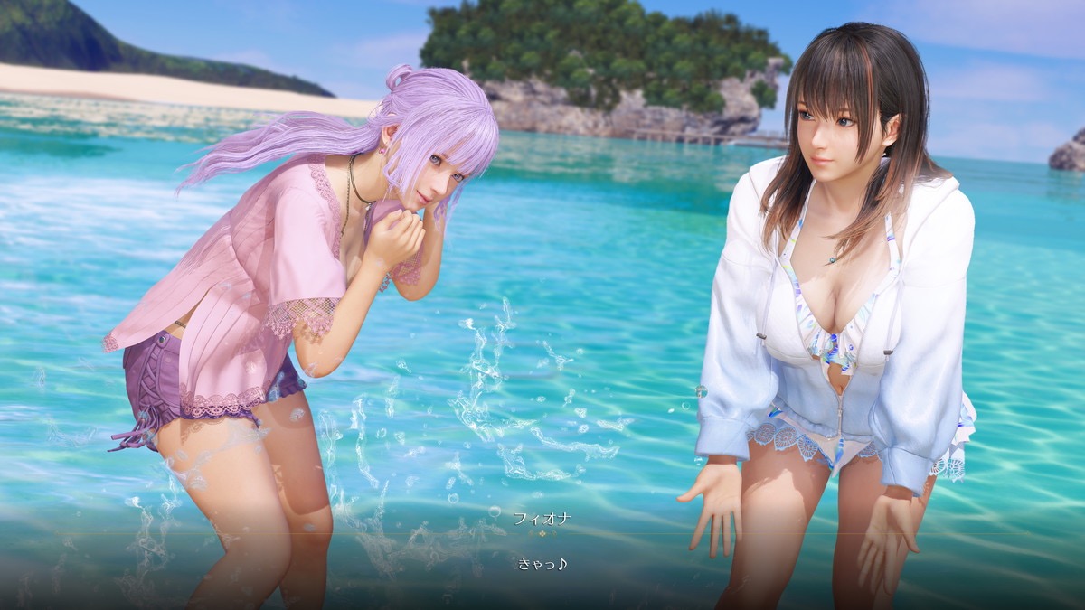 Dead or Alive Venus Vacation Prism water splashing minigame Fiona Nanami