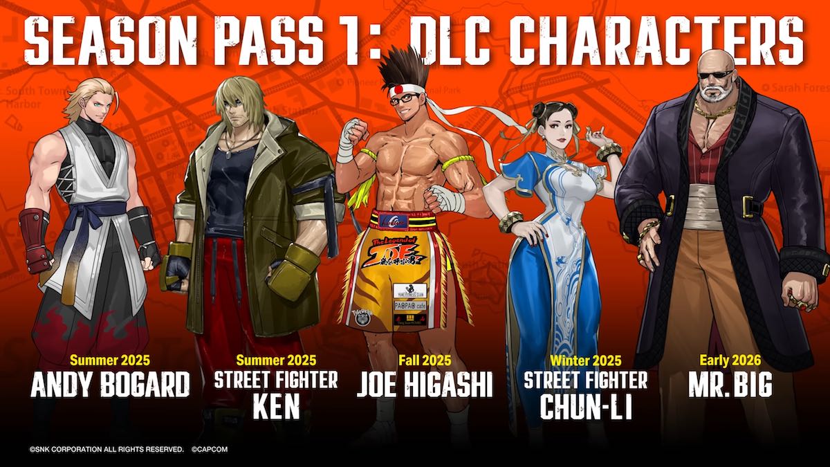 Fatal Fury City of Wolves Season Pass 1 DLC characters