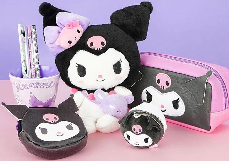 A selection of Kuromi merchandise