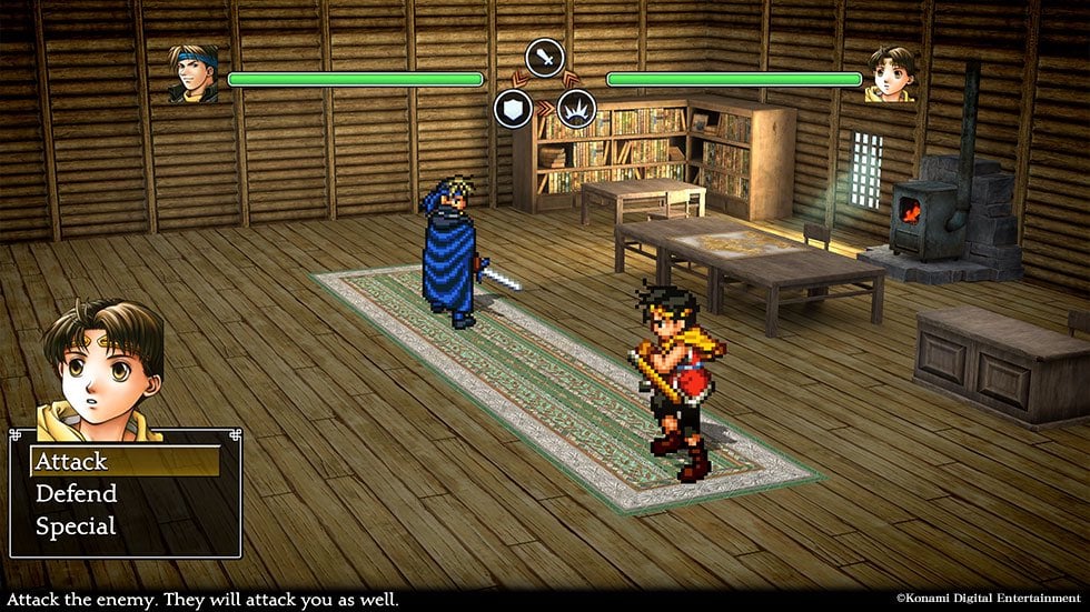 Suikoden I and II HD Remaster combat