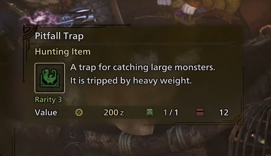 Pitfall Trap in Monster Hunter Wilds