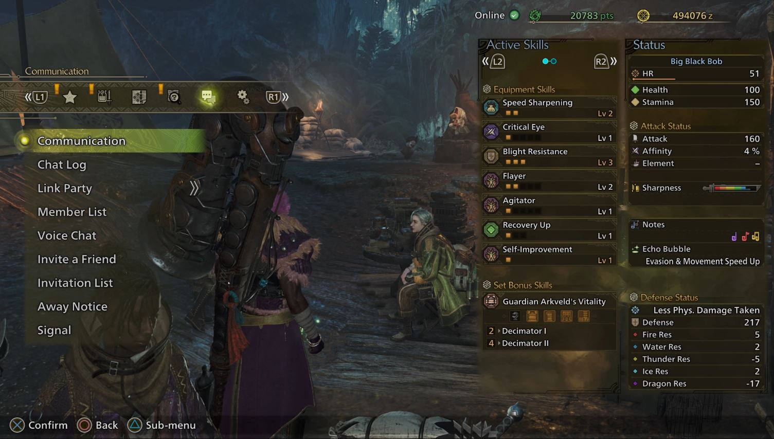 Monster Hunter Wilds Communication UI