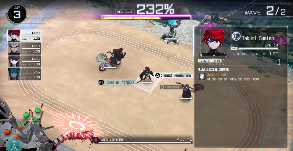 The Hundred Line gameplay. 