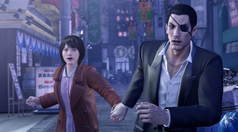 Goro Majima and Makoto in Yakuza 0 Director's Cut