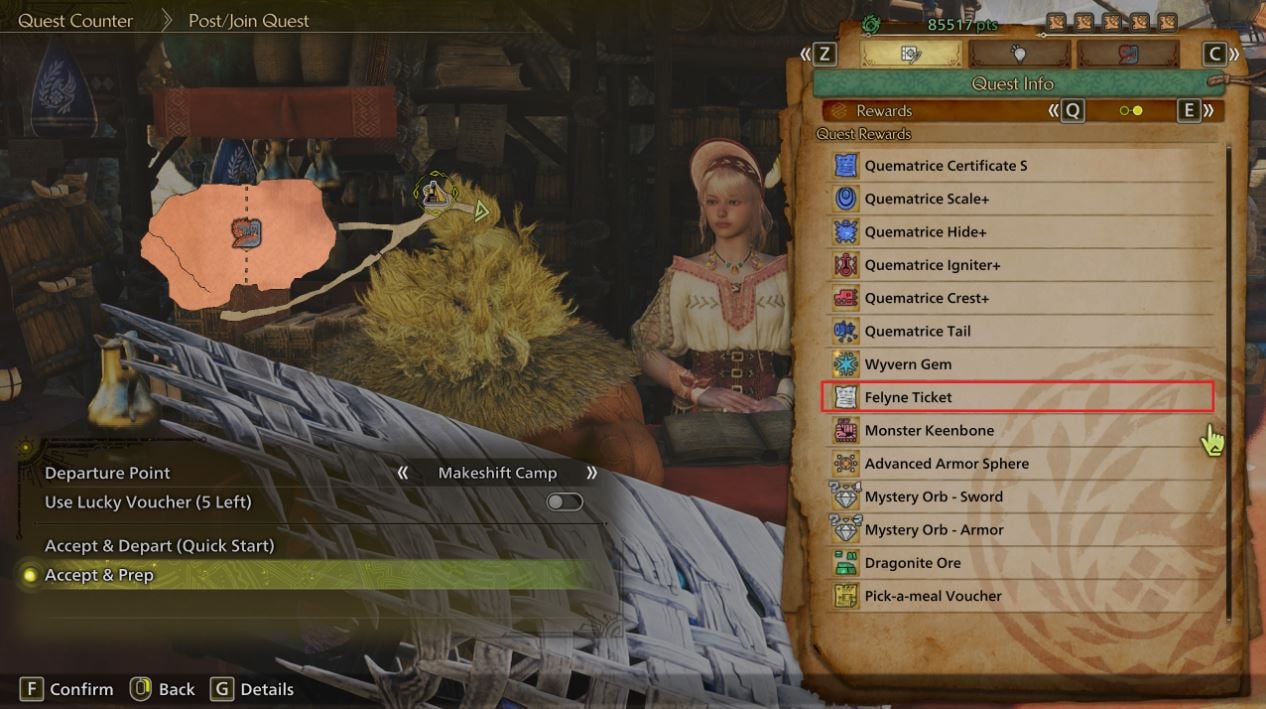 Monster Hunter Wilds Felyne Ticket