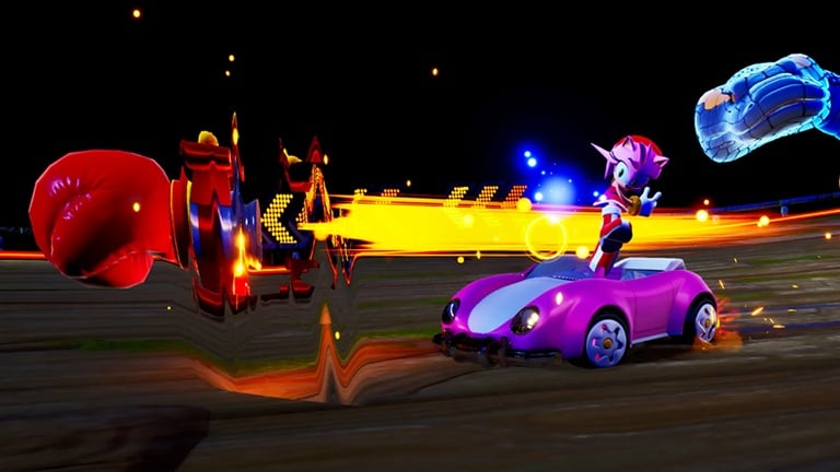 Sonic Racing: CrossWorlds visual showing Amy racing.