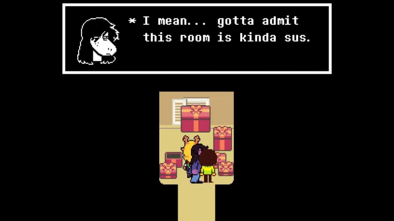 Deltarune Among Us reference