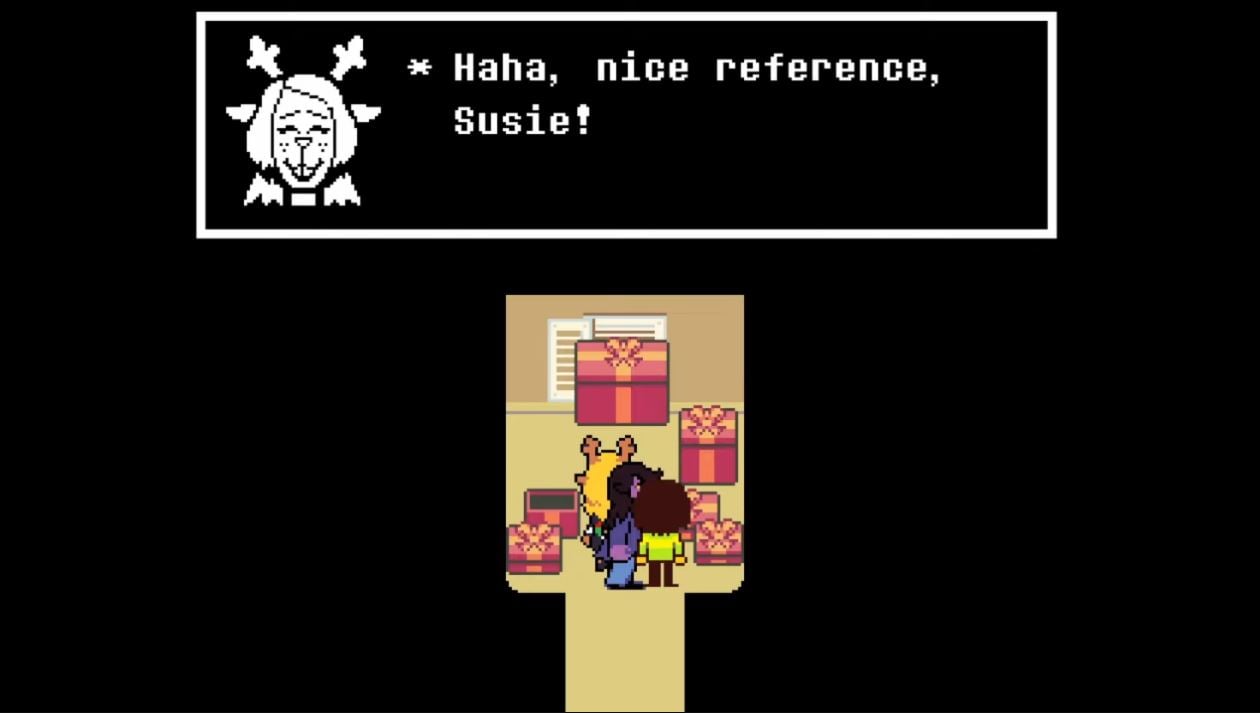 Deltarune Among Us reference