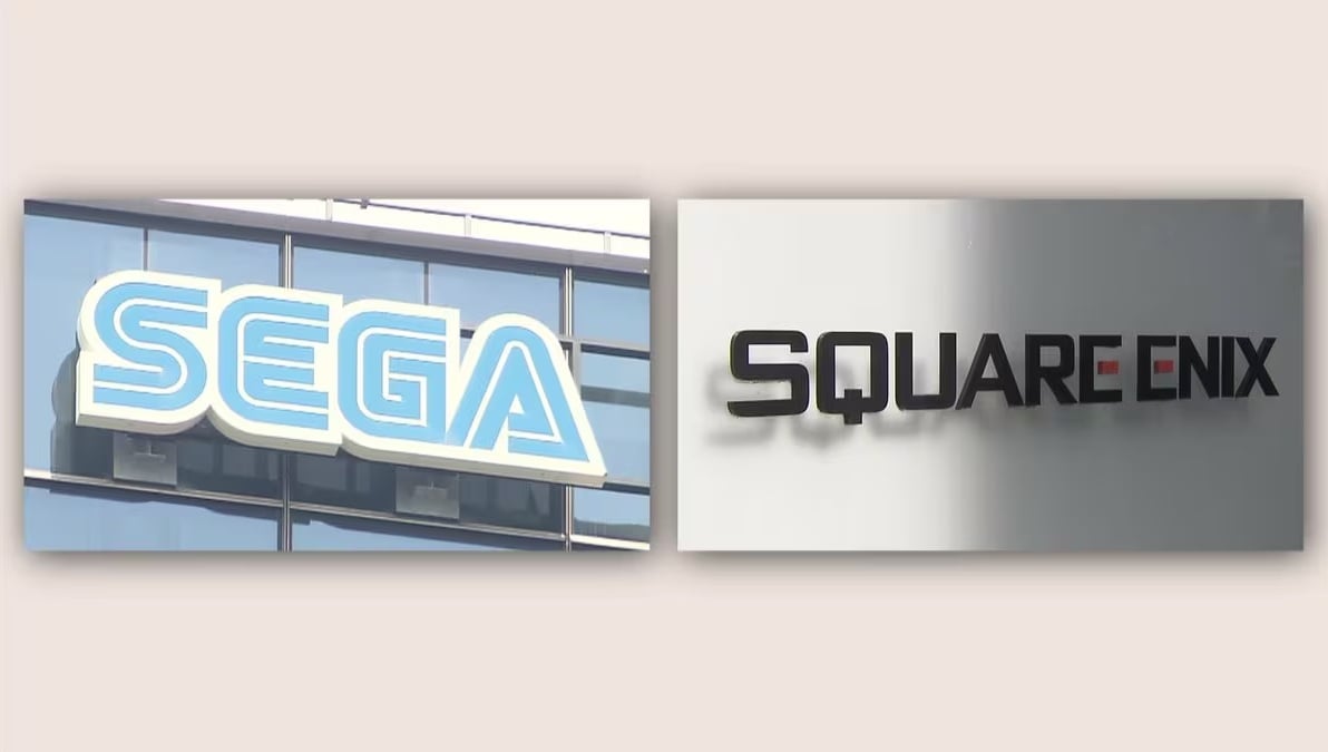 Sega and Square Enix logos.