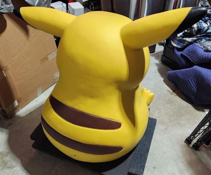 Pikachu statue back view