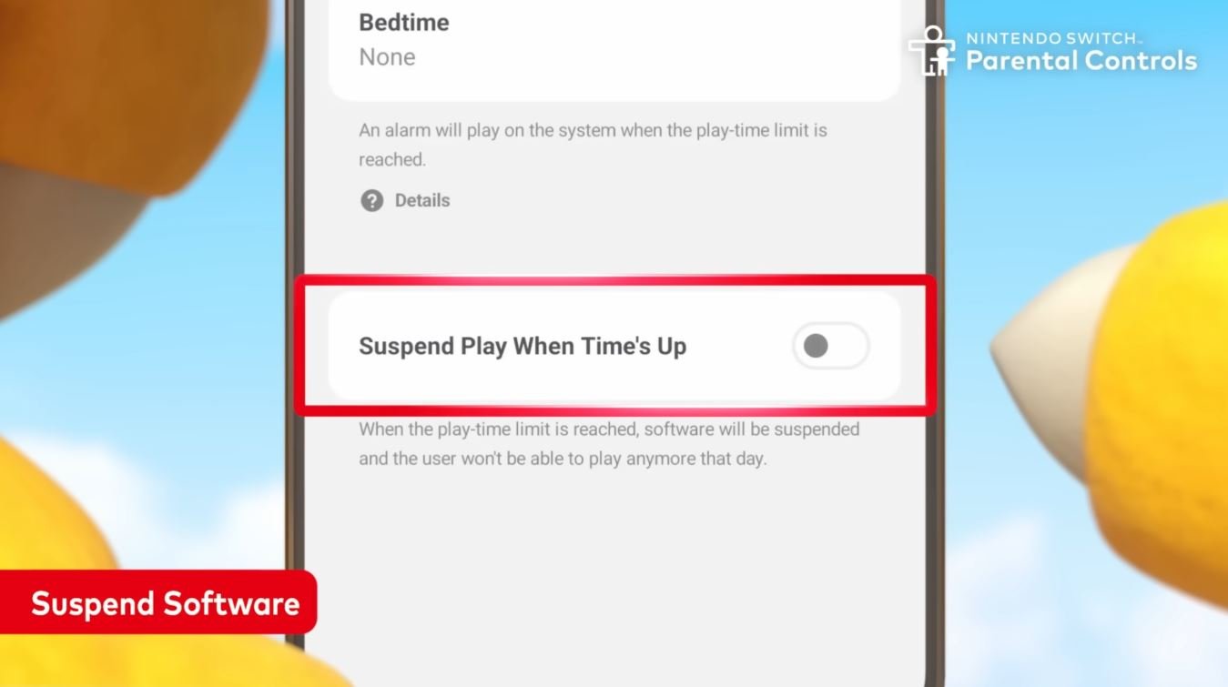 Nintendo Switch Suspend Play setting