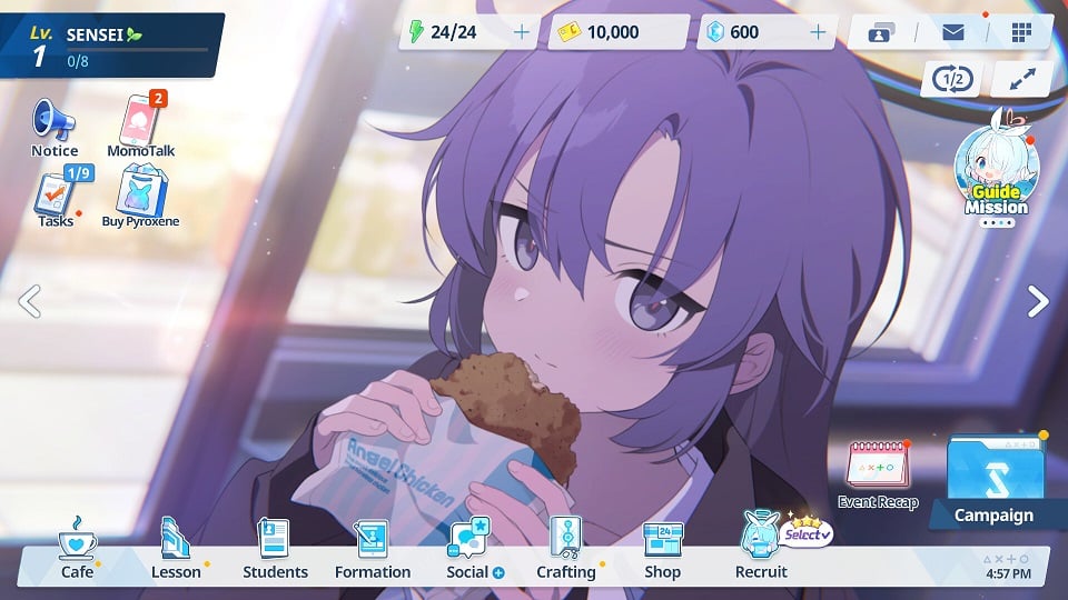 Blue Archive gameplay.