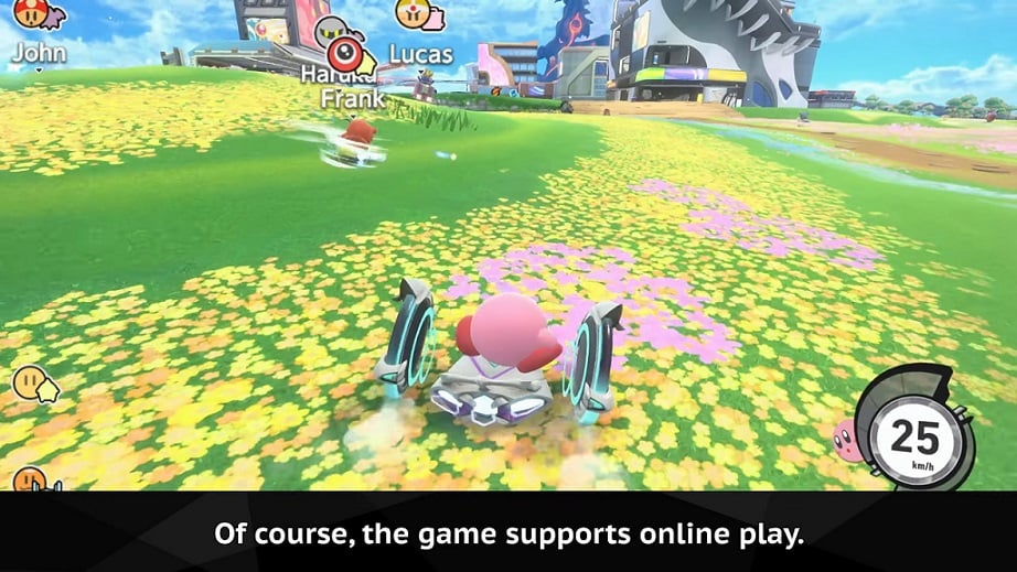 Kirby Air Riders gameplay.