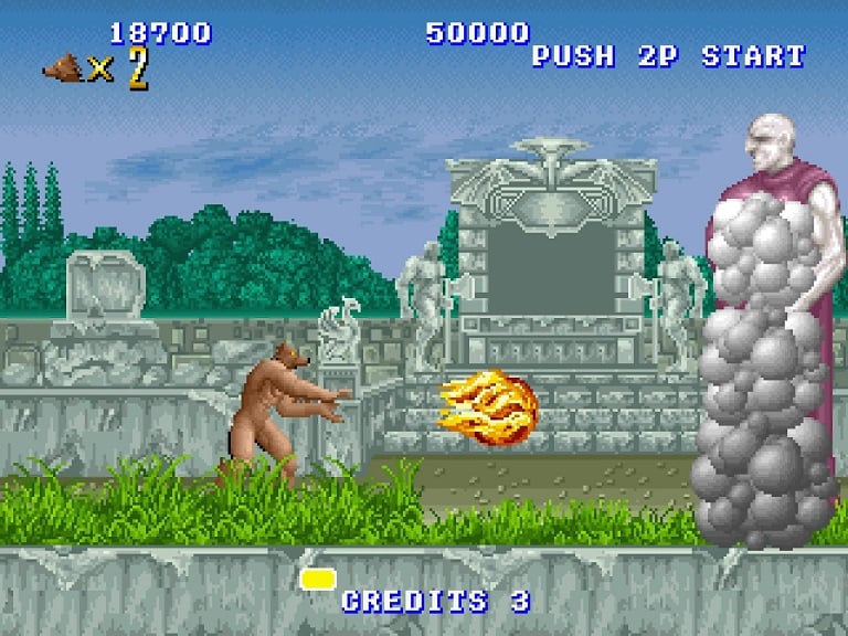 Altered Beast gameplay.