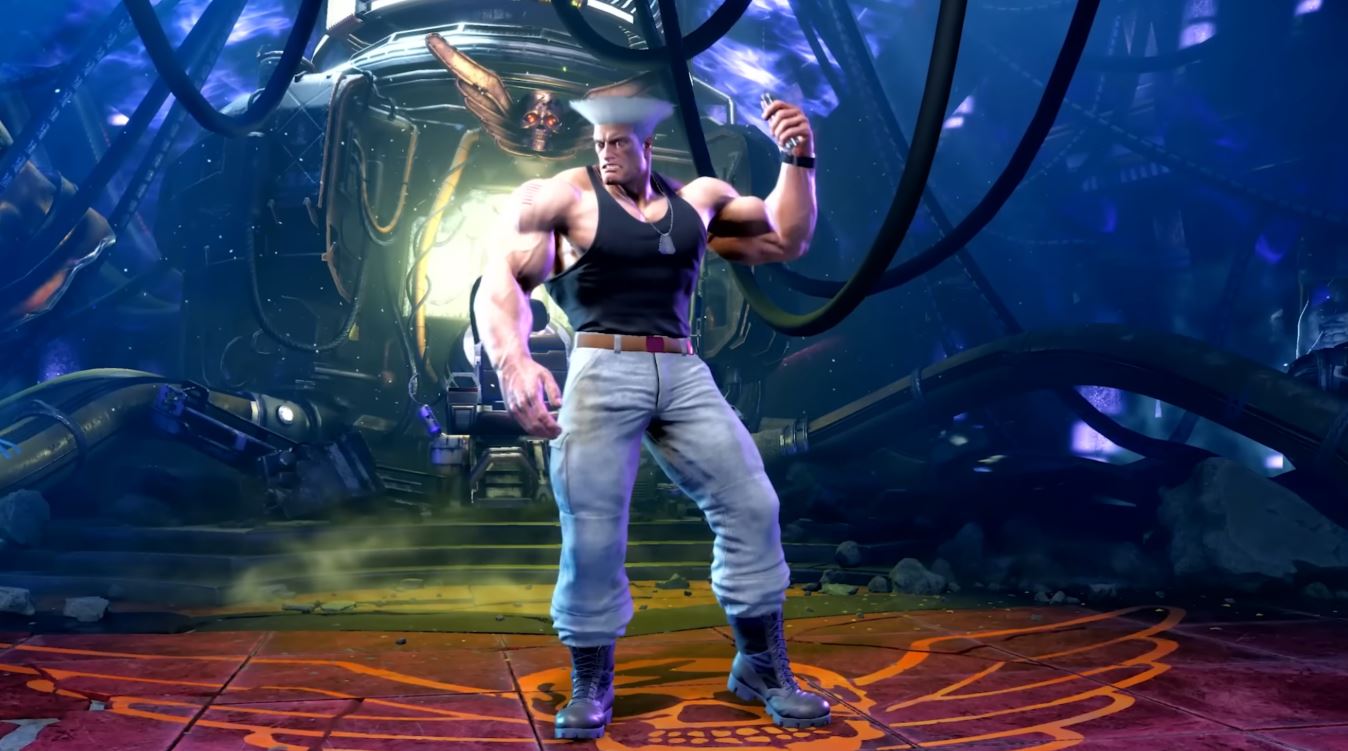 Street Fighter 6 Guile wearing Polnareff's colors