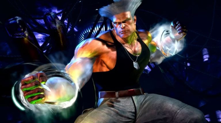Street Fighter 6 Guile wearing Polnareff's colors