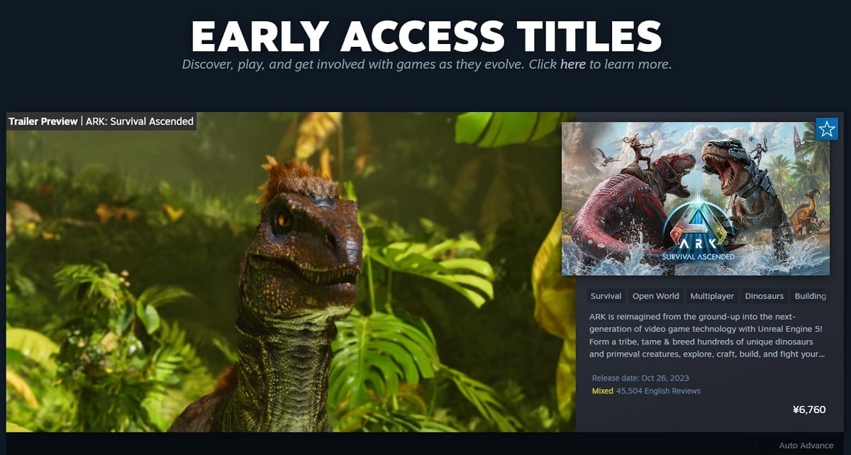 Steam Early Access title sreen