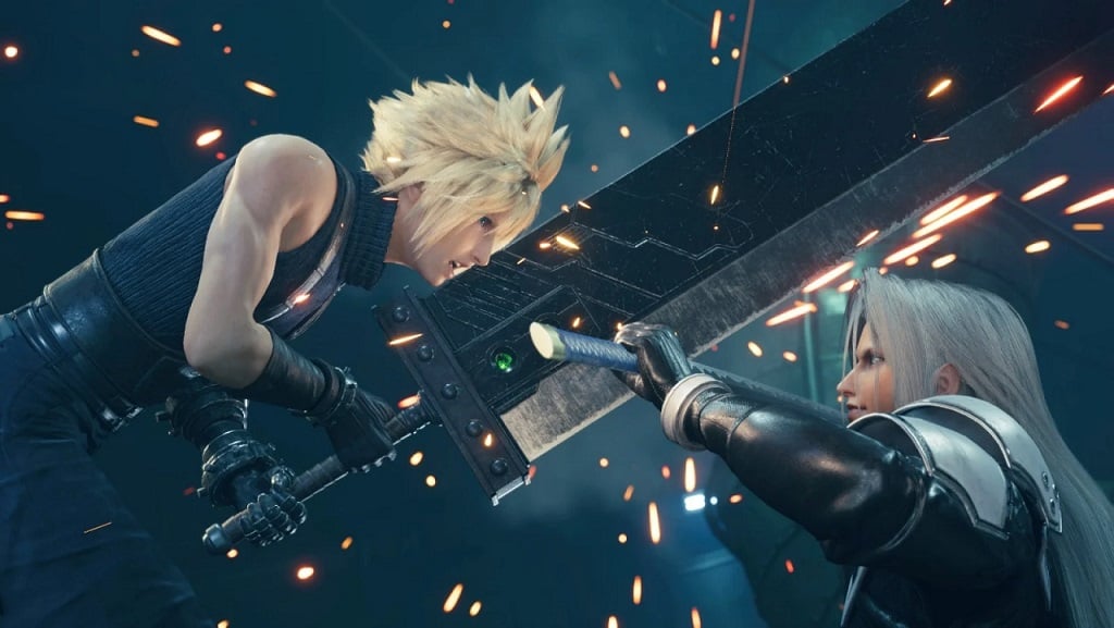 FFVII Cloud battle.