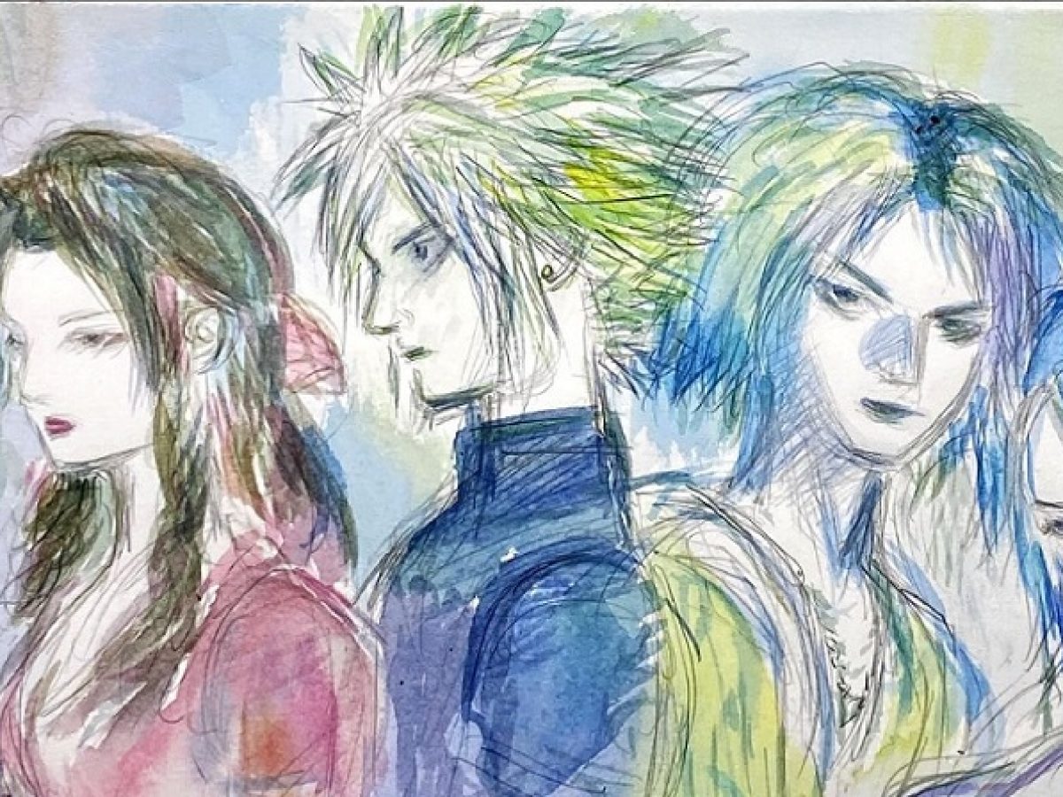 Rare Final Fantasy 7 and 10 crossover artwork by series' concept