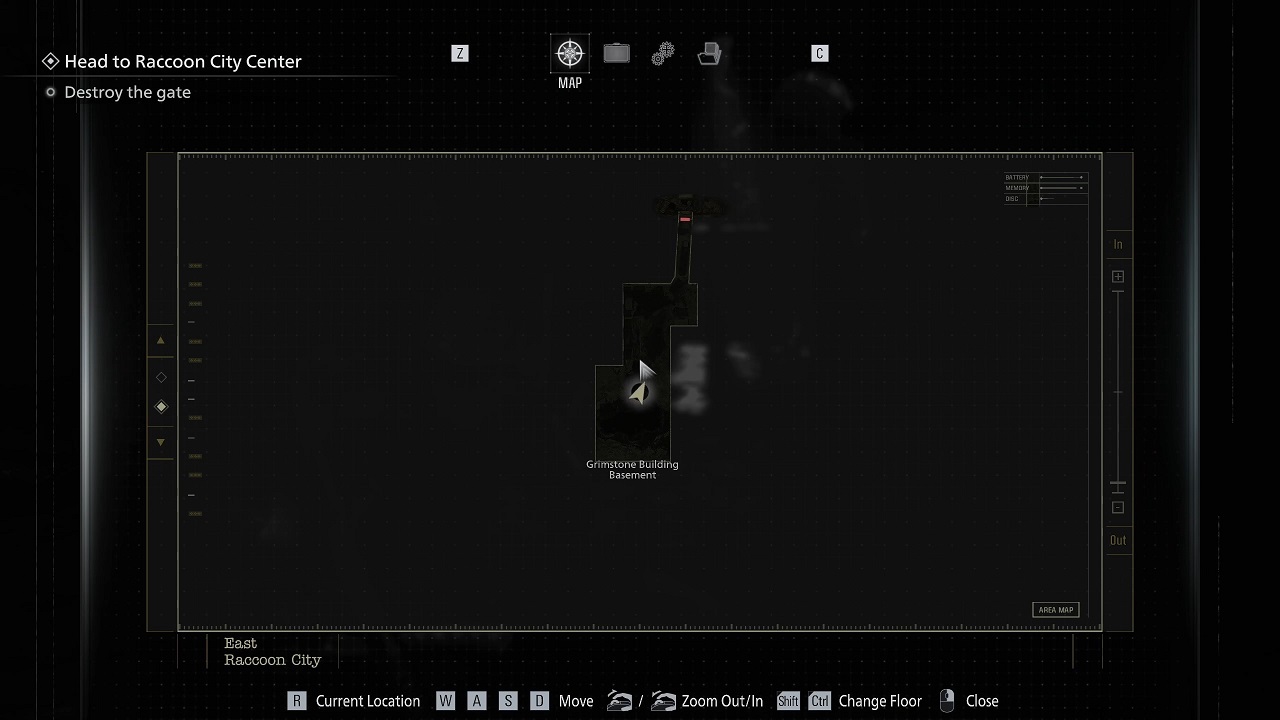 Resident Evil Requiem Map