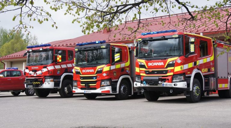 Stock image of fire trucks