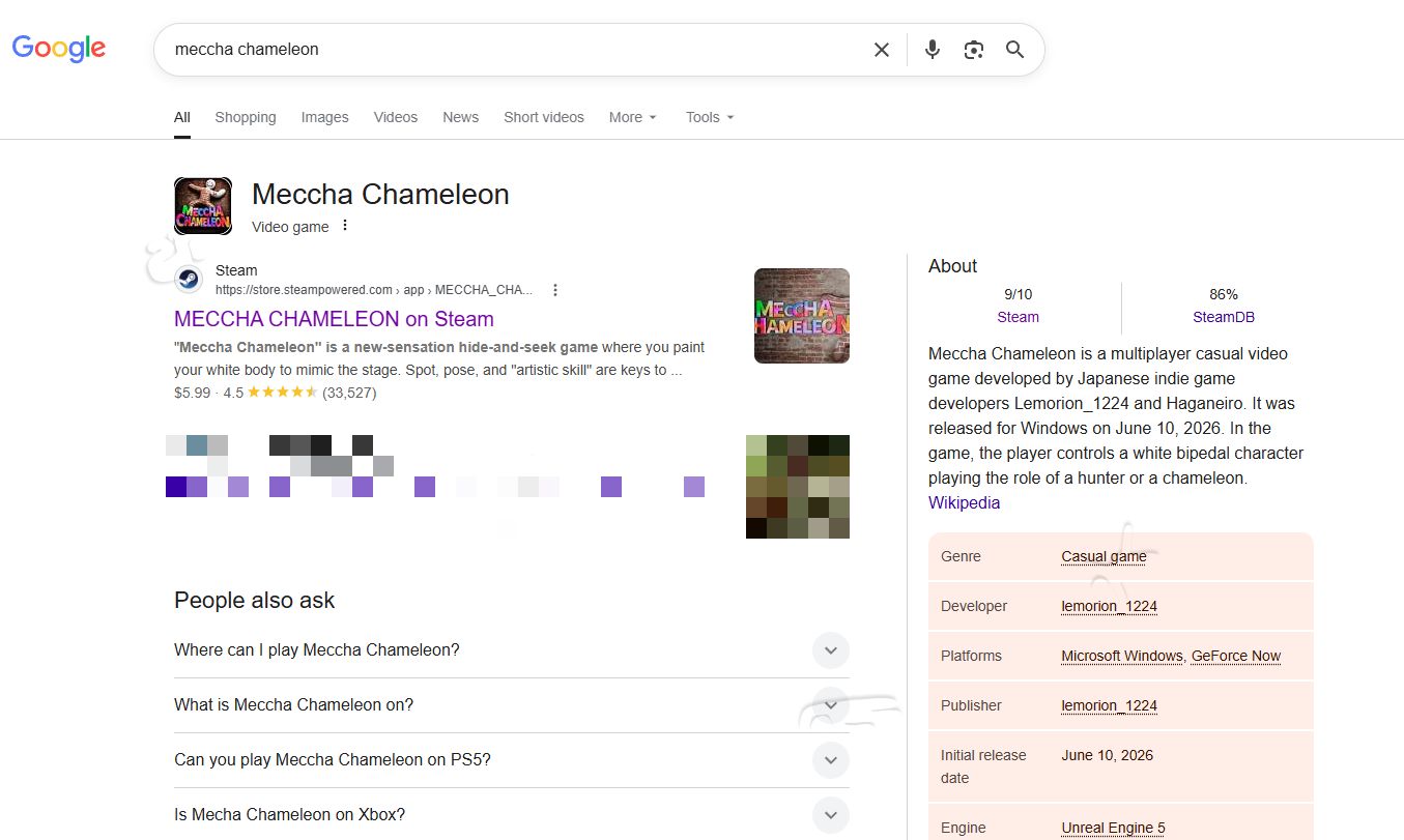 Google Search: Meccha Chameleon