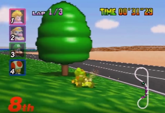 マリオカート64 世界1位の男 スピードの壁を超え次は 木 に挑む ルイージサーキット の 倒木 Rtaで1分23秒記録 Automaton