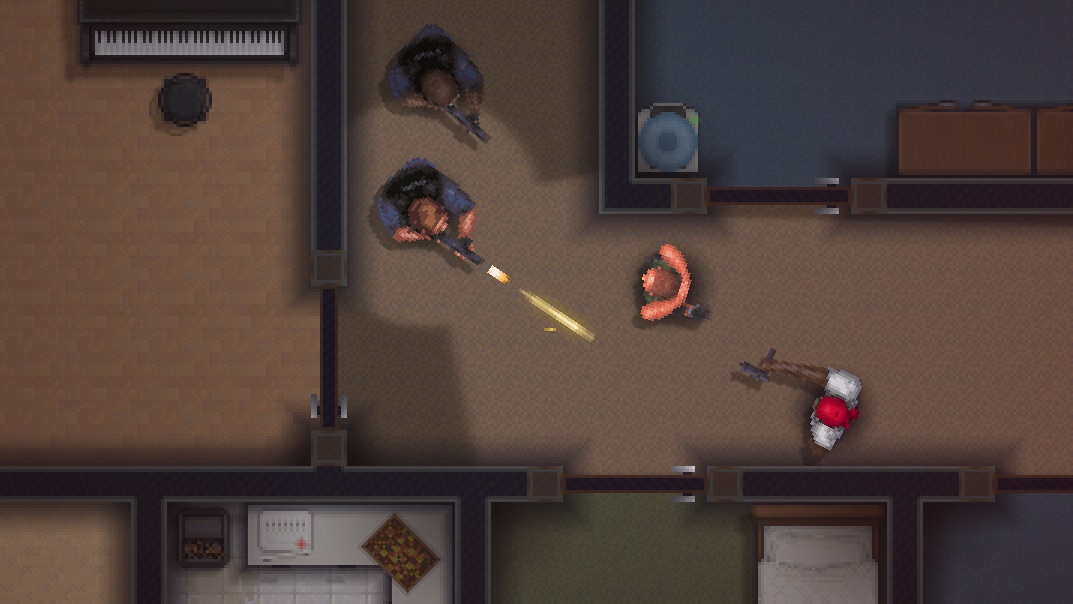 見下ろし型2dアクション Police Stories 開発中 できるだけ敵は殺すな Hotline Miami とは似て非なる警官モノ Automaton