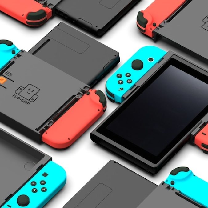 Nintendo Switchを縦画面で携帯モードプレイできるグリップ「Flip Grip