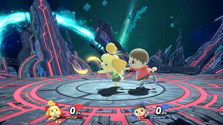 『スマブラSP』の「しずえ」と「むらびと」が、パチンコの弾を ...