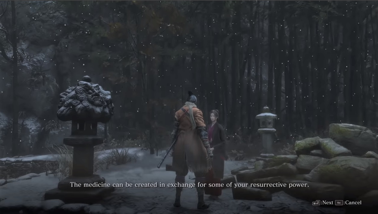 Sekiro 没になった竜咳の別仕様や未使用台詞が発掘される 回生の力と引き換えに薬をつくる狼 Automaton