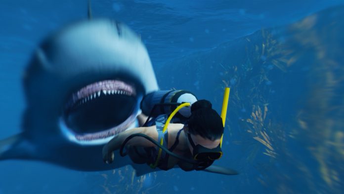 人喰いサメ オープンワールド Maneater 新たなプレイ映像が公開 巨大ワニや シャークハンター などサメをも脅かす生物の姿も Automaton