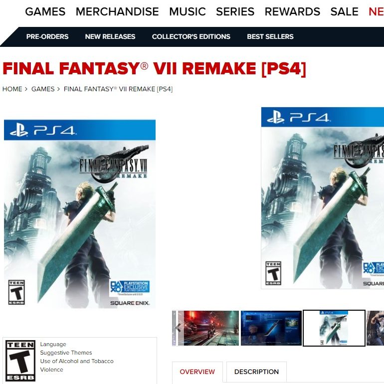 ファイナルファンタジーVII リメイク』は、やはりPS4時限独占。独占