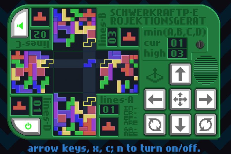 テトリス を4面同時プレイする超高難度パズル Schwerkraftprojektionsgerat ブラウザゲームとして無料公開 Automaton