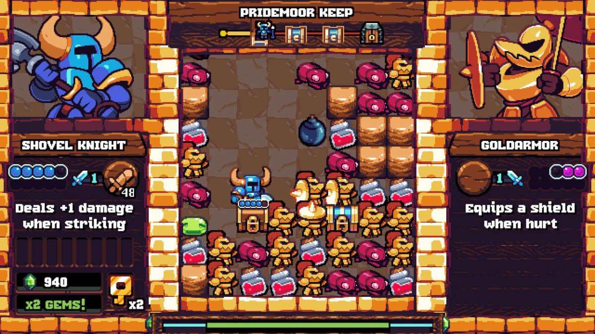 ショベルナイトのアクションパズル『Shovel Knight Pocket