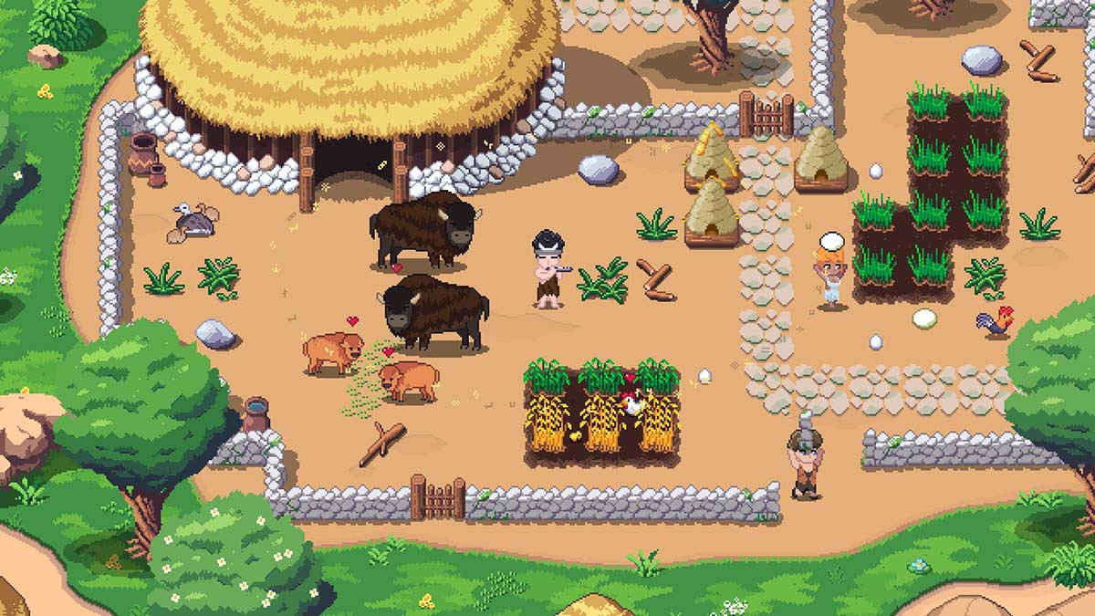 石器時代を生きるゲーム Roots Of Pacha 発表 牧場物語 Stardew Valley に影響を受けた原始的農業 生活シム Automaton