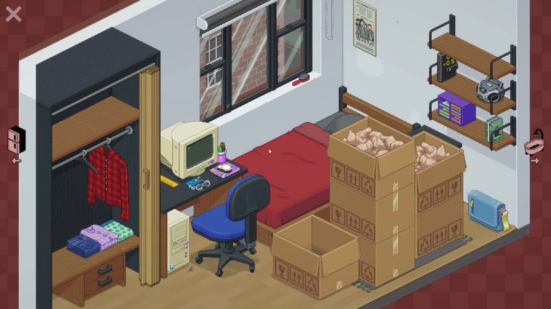 ドット絵 荷解き ゲーム Unpacking 開発中 引越し先の新居にてのんびりとお片づけ Automaton