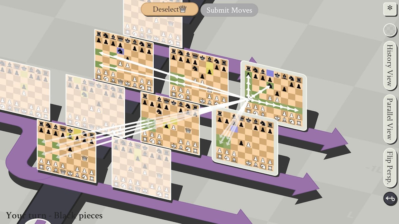 チェスを 並行世界 タイムトラベルあり ルールで遊ぶ 5d Chess With Multiverse Time Travel Steam配信中 別世界線の相手をチェックメイト Automaton