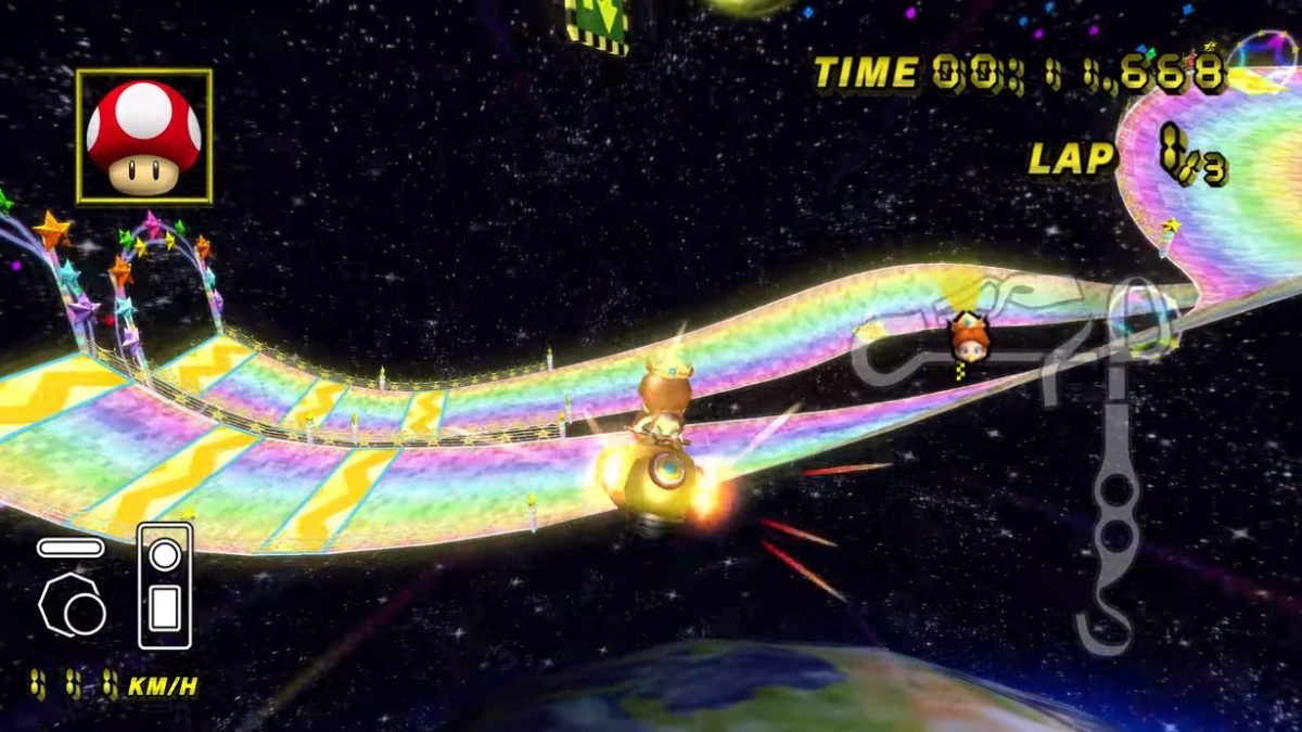 マリオカートWii』レインボーロードで「人間には不可能に近い