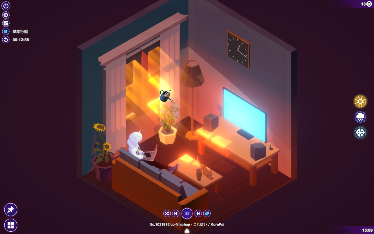 Steamで無料lo Fi癒やしゲーム Chill Corner が人気 ネコのいる部屋を眺めるだけの インタラクティブ作業用bgm Automaton