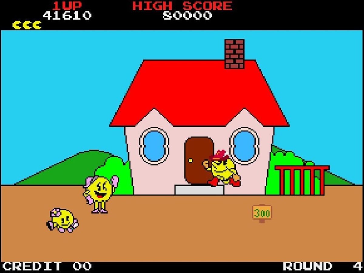 アケアカ版『パックランド』にて「ミズ・パックマン」の見た目が違うと