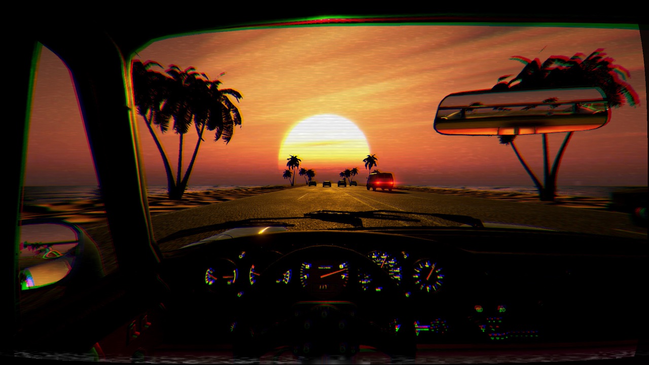 Steam高評価レースゲーム Retrowave 正式リリース シンセウェイブのbgmに身を委ね 夕陽沈む地平線へひた走る Automaton
